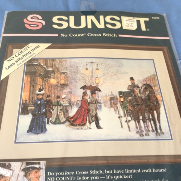 Sunset No Count Cross Stitch 13923 A Gracious Era Unopened, New 1994 - Picture 2 of 8